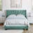 Valencia Velvet Upholstered Platform Bed Frame with Adjustable Height Headboard , Requires Box Spring-Boyd Sleep-872733407-872733400