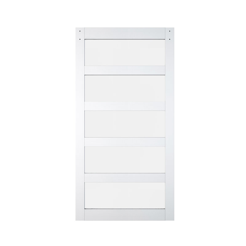 30'' x 84'' Solid + Manufactured Wood Gloss with Installation Hardware Kit Barn Door, 42'' x 84''