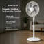 16 Inch Pedestal Stand Fan with Remote Control, 5 Aerodynamic Blades, 3 Speed Settings, 85° Wide Oscillation, 7H Timer, 24° Tilt & Adjustable Height, Energy Efficient Cooling Fan for Home Office