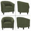 Fauteuil demi-tonneau en cuir 28 po Seldon-1914706308