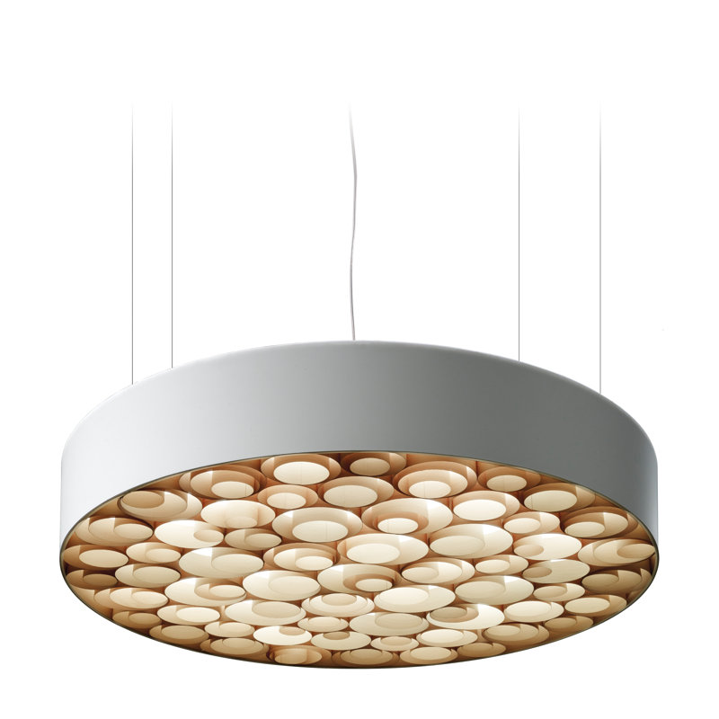 Spiro LED Chandelier, 5.9" H x 29.5" W x 29.5" D, White, Sea Blue