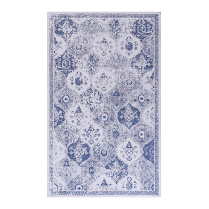 Tranquil Blue Serene Area Rug, Rectangle 5' x 8'