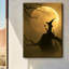 1pc 2D Flat Wood-Framed Canvas Wall Painting Halloween | Thanksgiving Gift Suitable for Modern Gothic Decoration with Hanging.-135610778