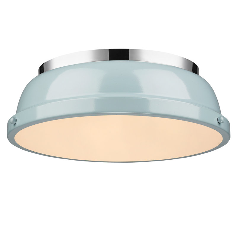 Plafonnier encastré 2 lumières Calico, Écume de mer, Chrome