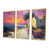 Toile avec cadre flottant or