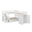 Lit superposé en forme de L avec lit simple simple et lit simple supérieur, 3 tiroirs, bureau portable et garde-robe-1267214391