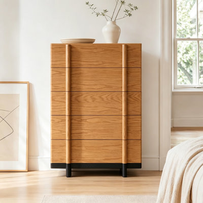 Commode à colonnes cylindriques et pieds hauts
