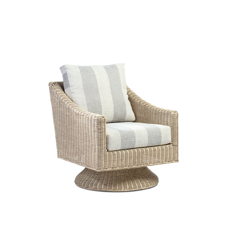 Dupond Wicker Swivel Armchair