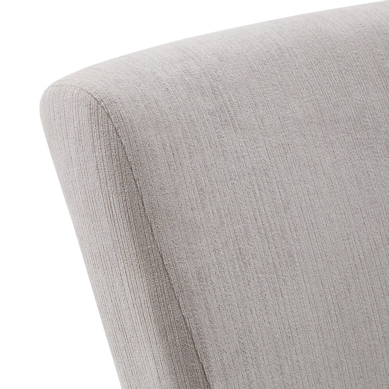Lancaster Upholstered Parson Chair, Silver Gray
