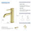 Robinet de lavabo de salle de bain à poignée simple avec bonde escamotable-115715134