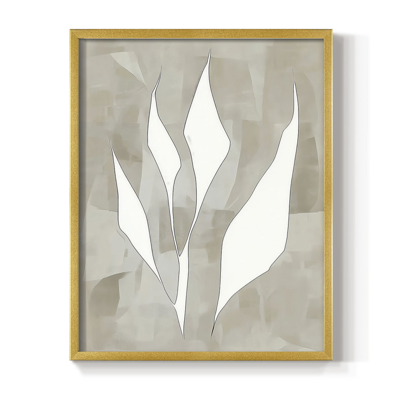 «Abstract VI», reproduction encadrée prête à être accrochée, H 14 po x l 11 po, Or