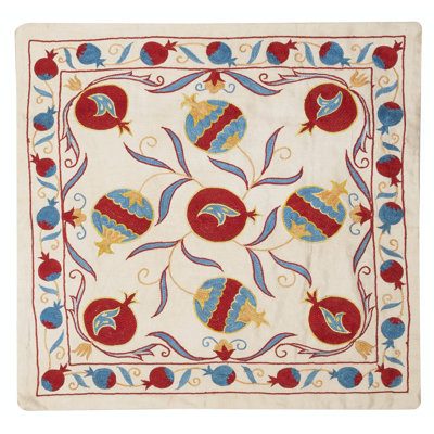 Traditional Cushion Cover Made of Silk. Embroidered Pillow. New Throw Pillow.