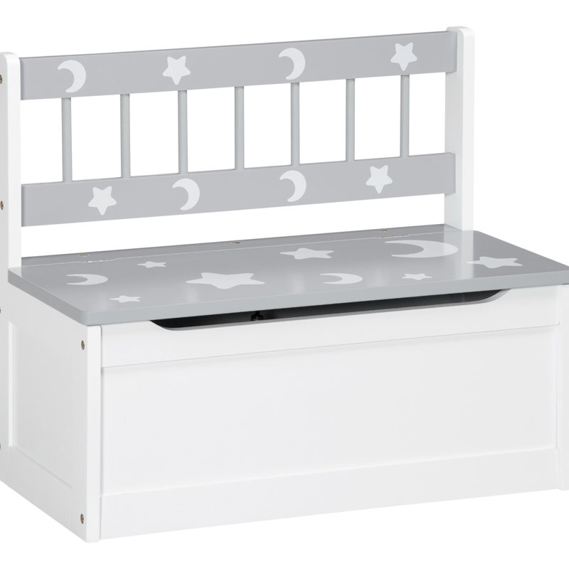 Furniture - Gray Storage Bench With Ample Room For 27L Interior Chest Gray, ' Bedroom &