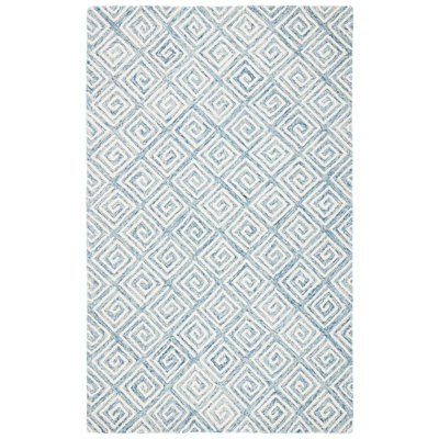 Metro Hand Tufted Wool And Cotton With Latex Geometric Rug