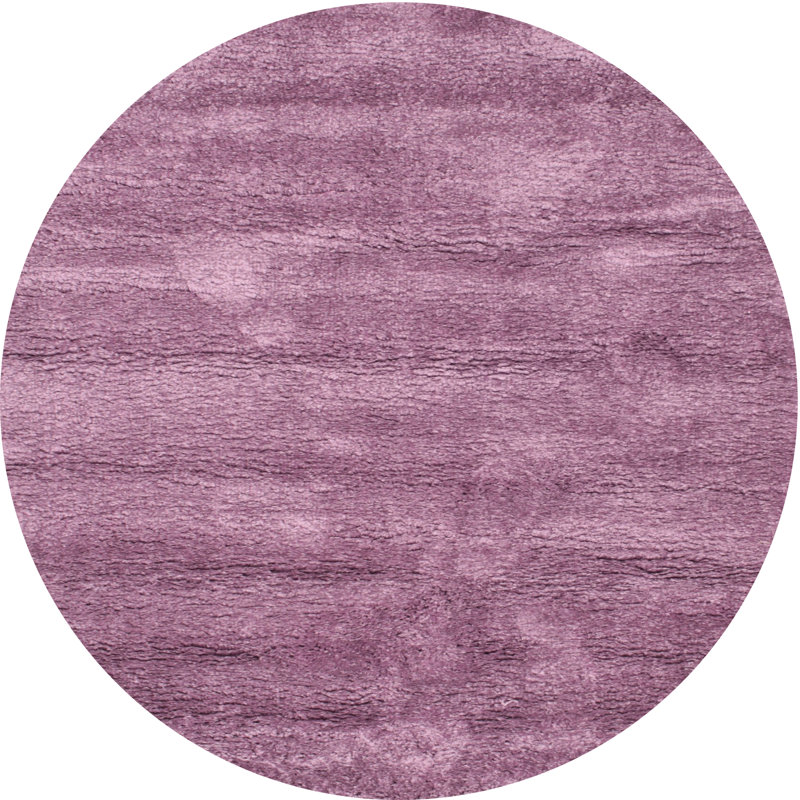 Tapis mauve contemporain, Rond 6 pi