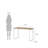 Embrie 47.24" W Home Office Writing Office Desk, Jackson Hickory/White-124192662