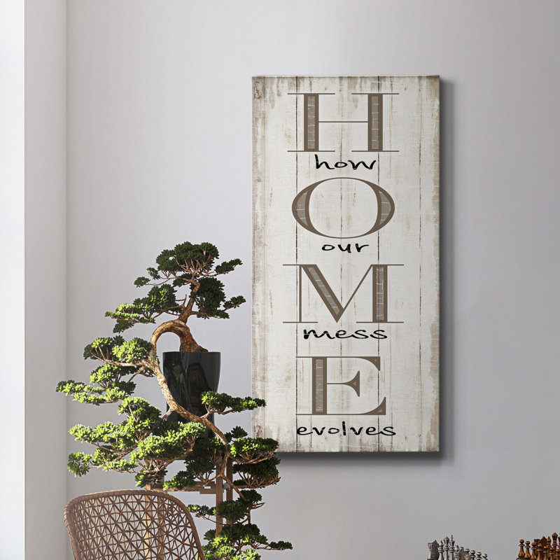 " Home ", 24" H x 12" W x 1" D
