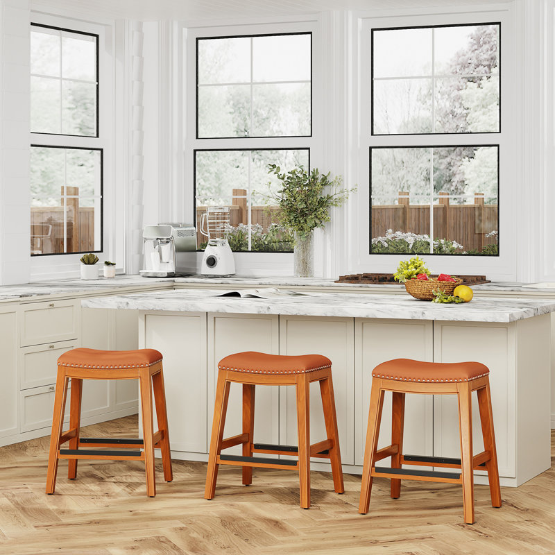 Sorine Upholstered Counter Stool, Natural Incorrect, Brown Incorrect