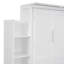 Lit escamotable double pleine grandeur avec tablettes et lumières DEL, blanc-1069344678-1069344677