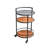 Alexa 3-Tier Trolley – Mango Wood, Glass Top & Black Steel Rolling Bar Cart (32") 