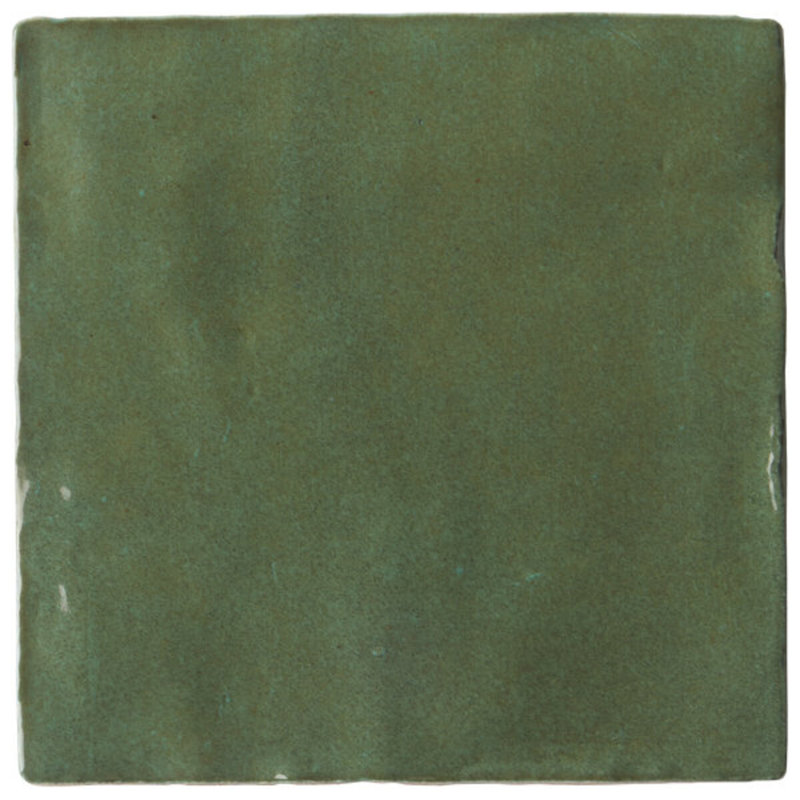 Portmore 4x4 Glazed Ceramic Tile, Green