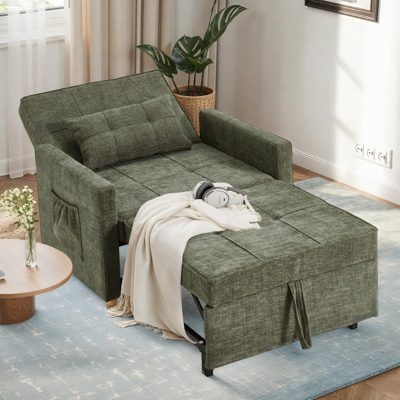 Upholstered Accent Chair, Green