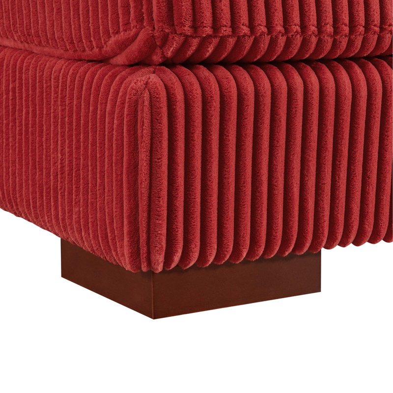 Grand canapé modulaire à double assise en velours côtelé Large Seating, Rouge
