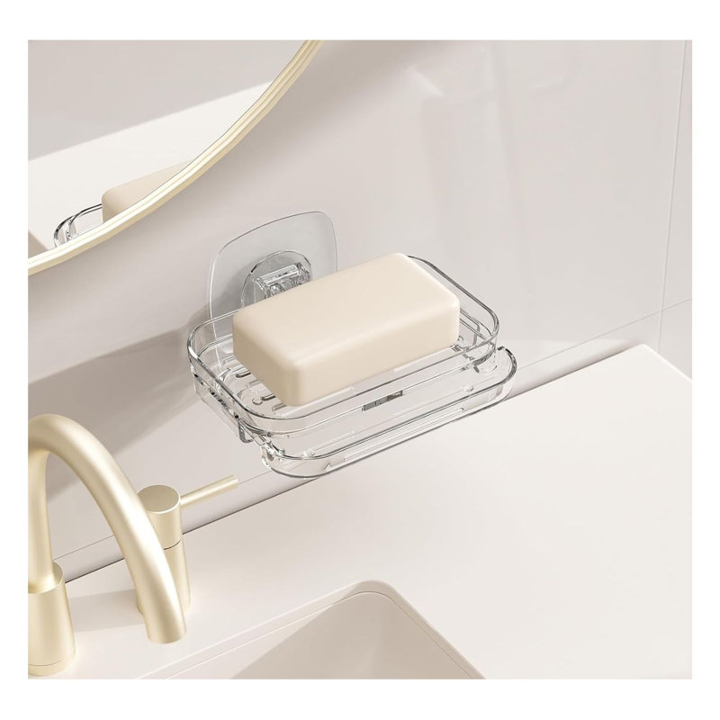 Porte-savon de douche transparent