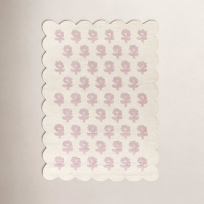 Lola Hand Tufted Wool Floral Pink Area Rug