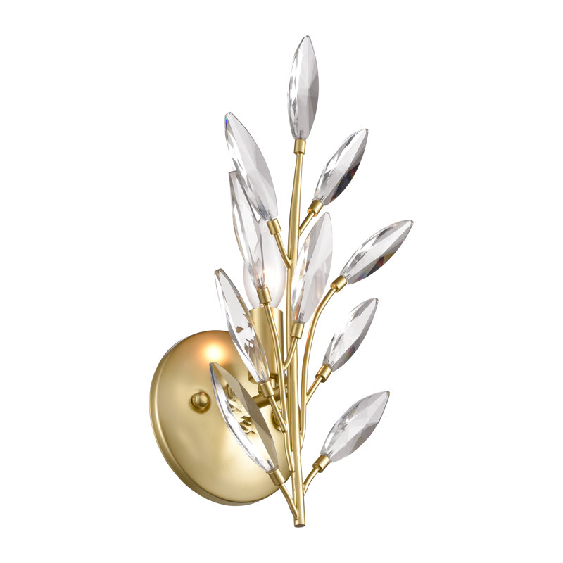 Flora Grace 14'' High 1-Light Sconce - Champagne Gold