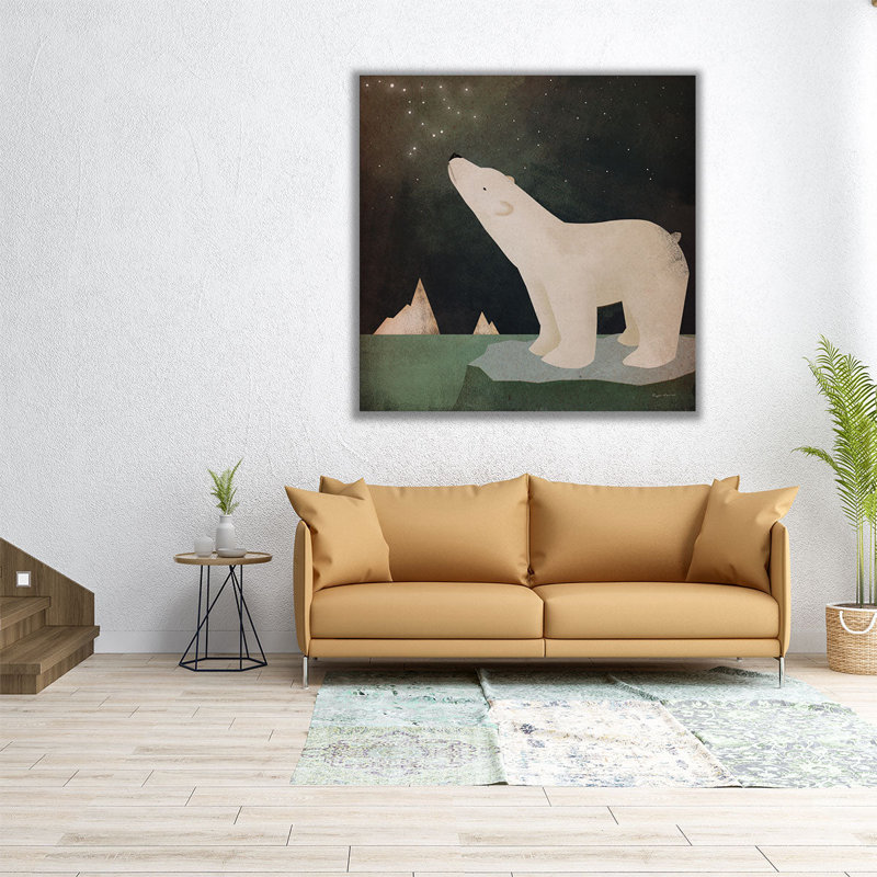 Constellations, ours polaire, reproduction d'art sur toile, H 30 po x l 30 po