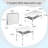 Medium Folding Table,2 Adjustable Height Foldable Table,3Ft Portable Camping Table,Outdoor Folding Table with Net Mesh,Folding Beach Table,White Metal Folding Table for Patio BBQ Backpacking
