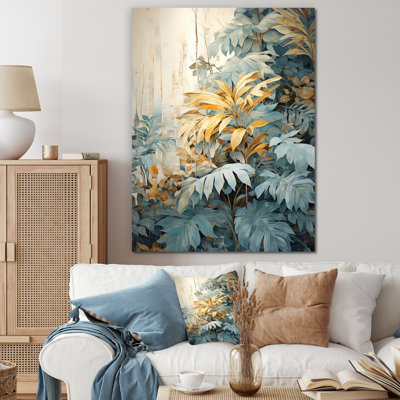 «White and Blue Tropical Expression I», reproduction sur toile