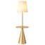 Zal 67.5'' Gold Brass Tray Table Floor Lamp