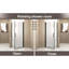 Porte de douche pivotante 36 po x 72 po, cadre en aluminium, demi-cadre, film en verre trempé anti-déflagrant de 1/4 po (6 mm)