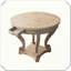 Table basse à bout rond avec pieds courbés-1702662054