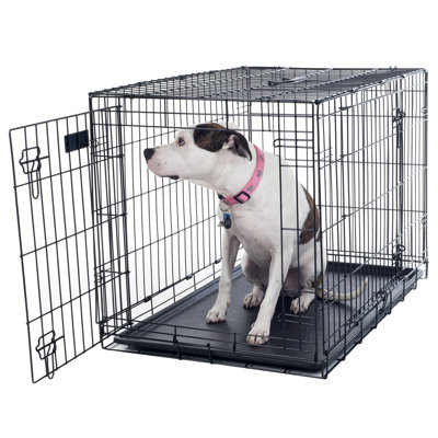 PETMAKER 36-inch Dog Crate - Foldable Dog Cage with Carry Handle for Portability and Storage