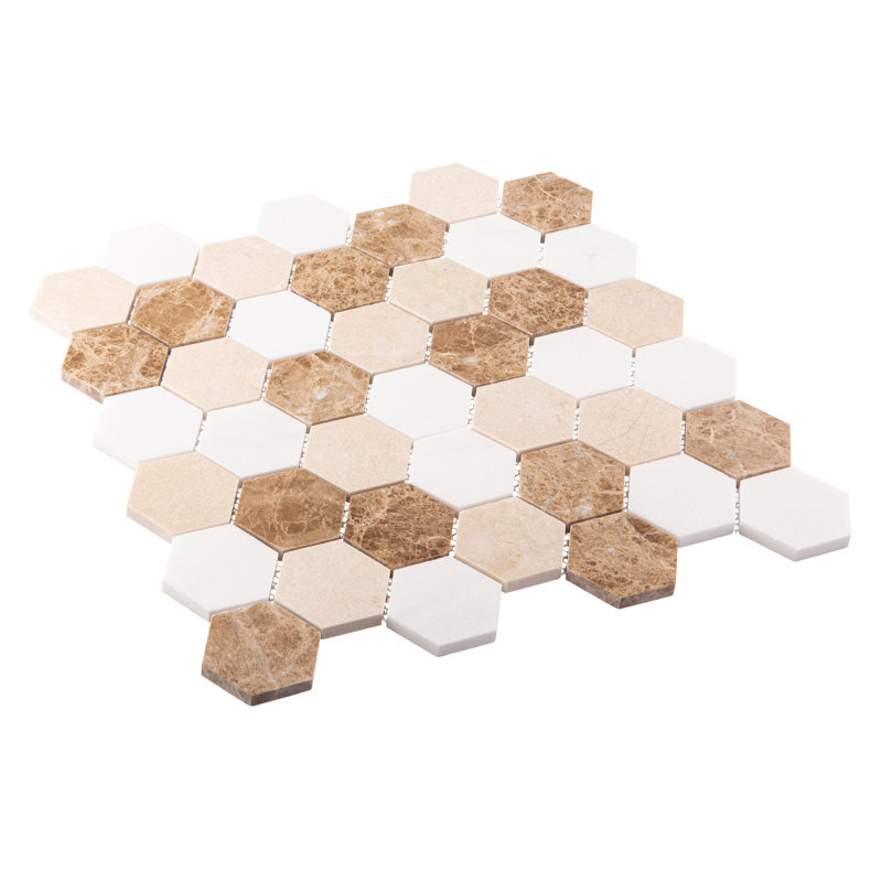 Channing 2 in. Hexagon Honeycomb Mosaic Tile, Moutarde He