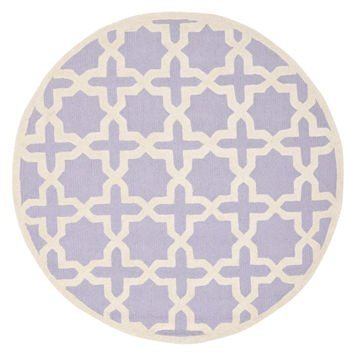 Igna Cambridge Hand Tufted Wool Geometric Rug, Round 8'