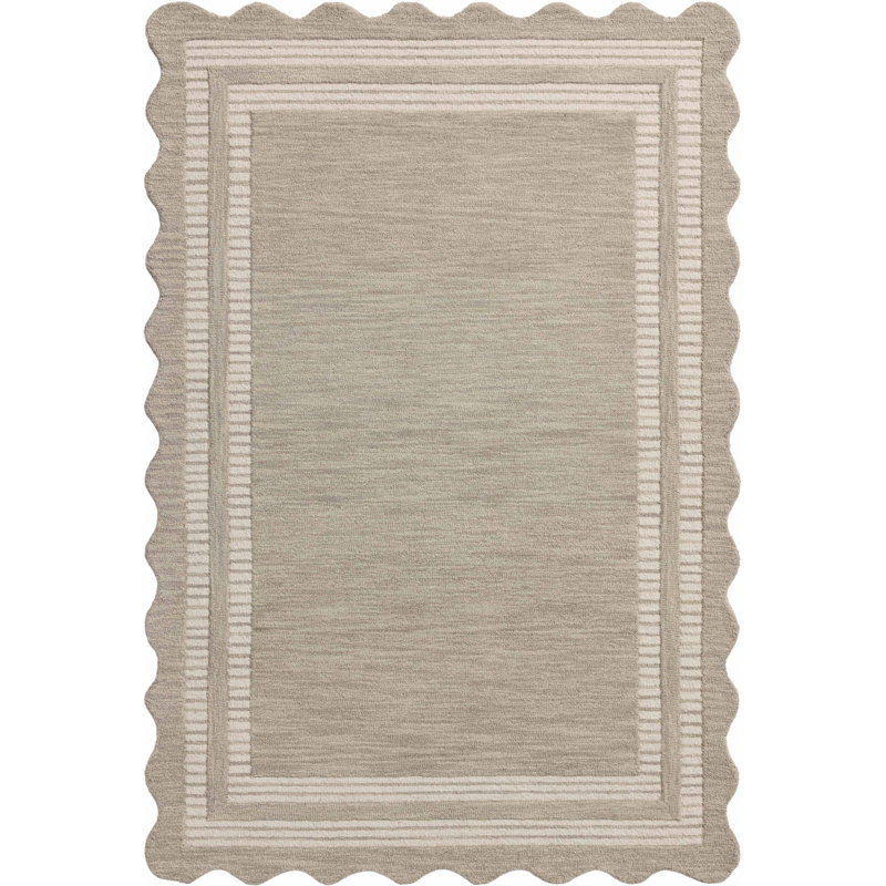 Tapis brouillard / ivoire Chris Loves Julia x Loloi Scottie, Rectangle 5 pi x 7 pi 6 po