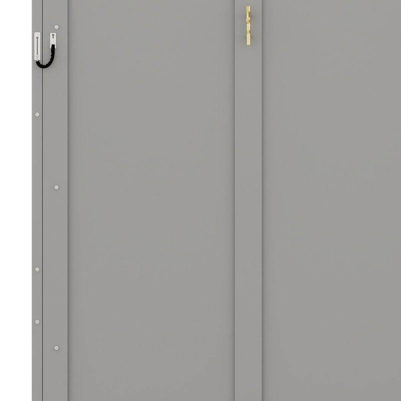 Lit escamotable mural peu encombrant avec tablettes intégrées, Gris