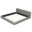 Lit plateforme tapissier très grand avec tissu épais, lit au sol avec structure solide, gris-1471456924