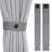 Leblanc Modern Polyester Indoor or Outdoor Curtain Tiebacks with Resin Button Closure-1163368549
