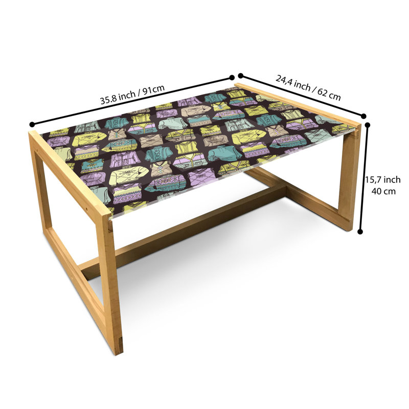 Inderpreet Sled Coffee Table, 40cm H x 91cm W x 62cm D
