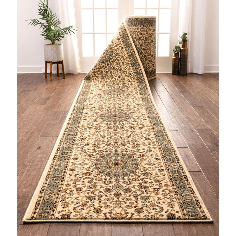 Tapis d'escalier Ginter Aviva, Tapis de couloir 2 pi 2 po x 17 pi