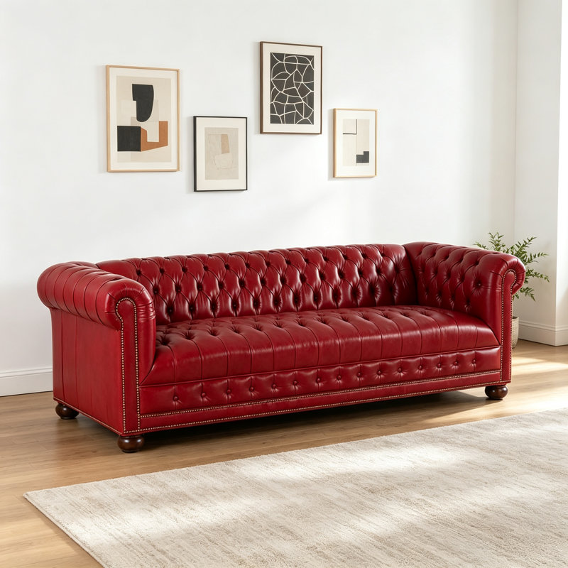 Canapé rouge au design de mode moderne
