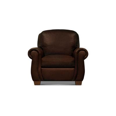 Fauteuil en cuir véritable de 44 po de largeur Rafael