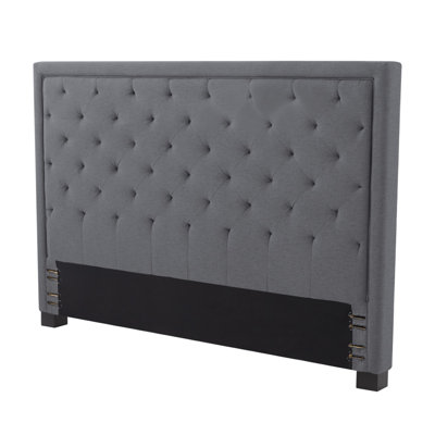 Linen Upholstered Rectangular Headboard, Floor-Standing
