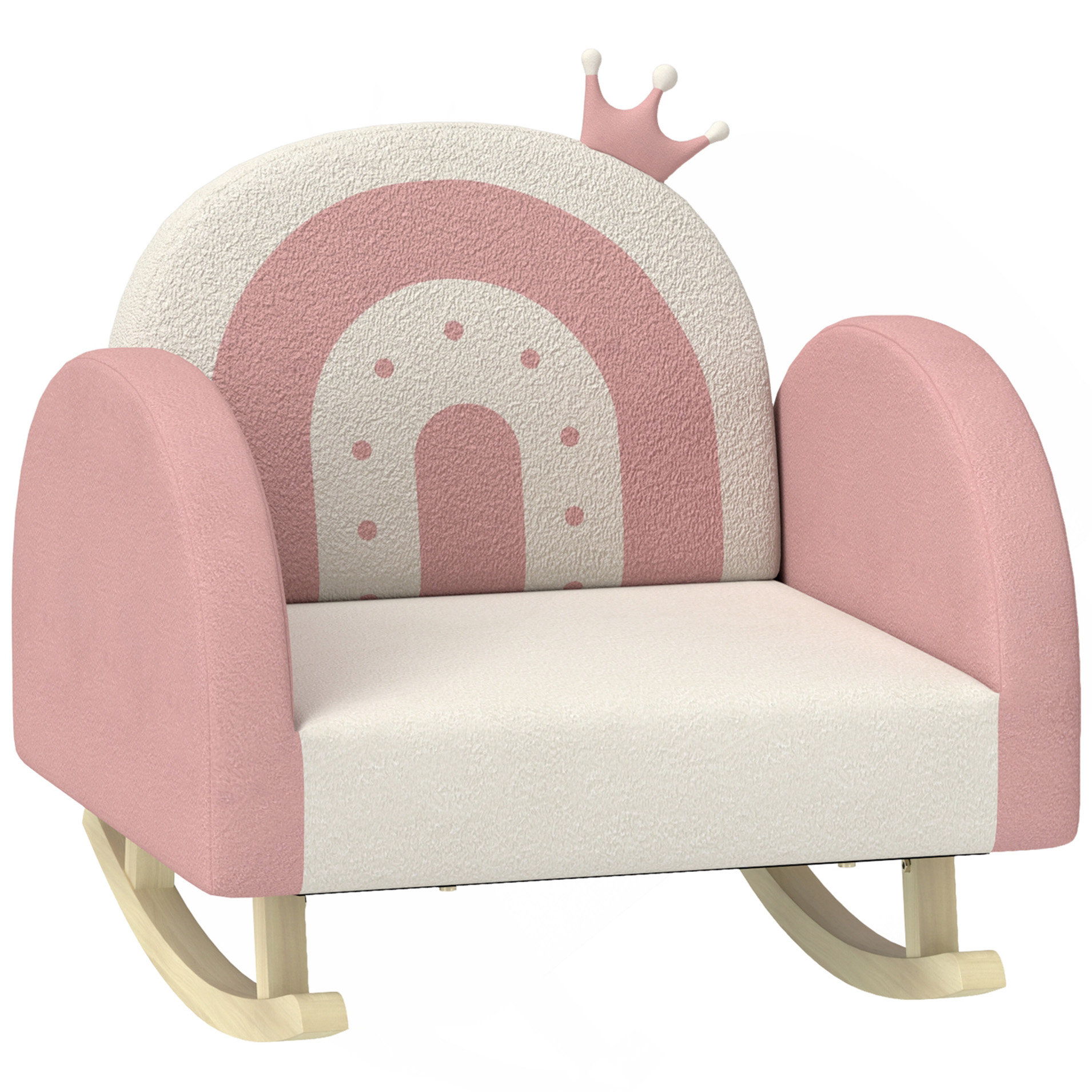 Gemma Violet Qaba Rocking Chair, Princess Crown Toddler Chair, 'S ...