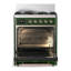 Majestic III Series 30 Inch Dual Fuel Range with 5 Sealed Burners in Emerald Green (Natural Gas, Burnished Trim)-1045611392-1045611448-1045611450